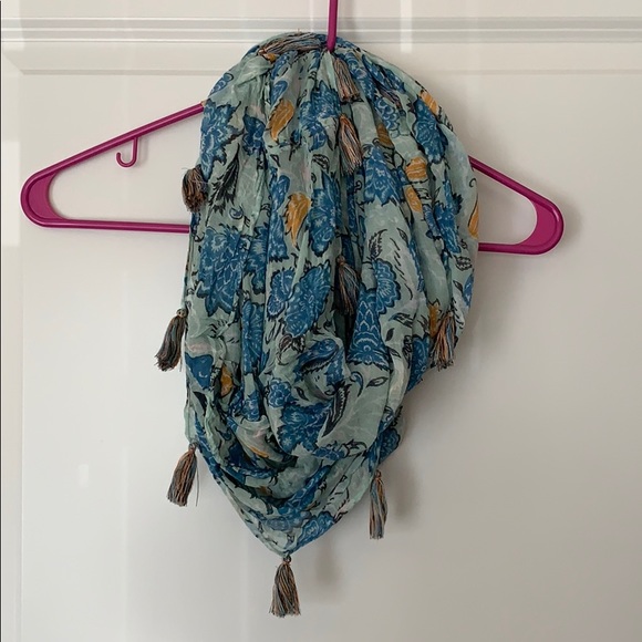 LOFT Accessories - Loft Floral Infinity Scarf with Tassles
